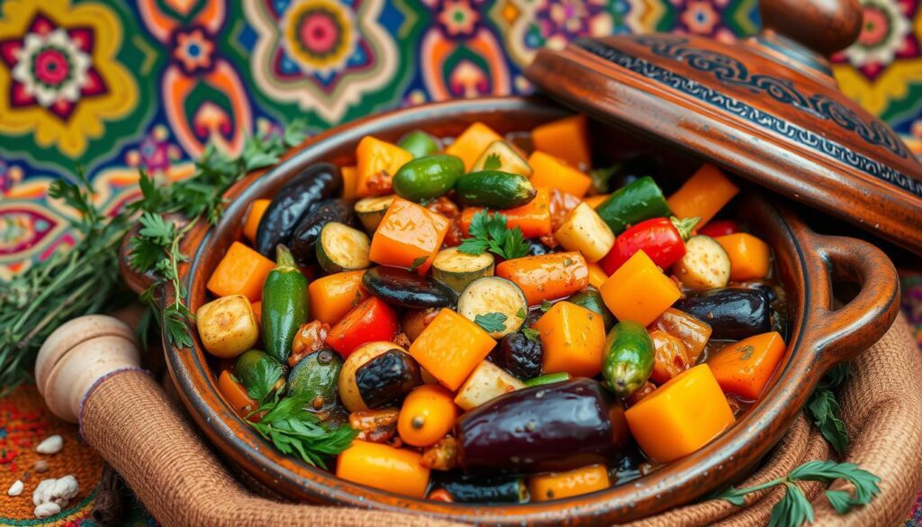 Tajine végétarien avec légumes variés