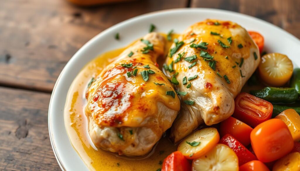 poulet en sauce moutarde