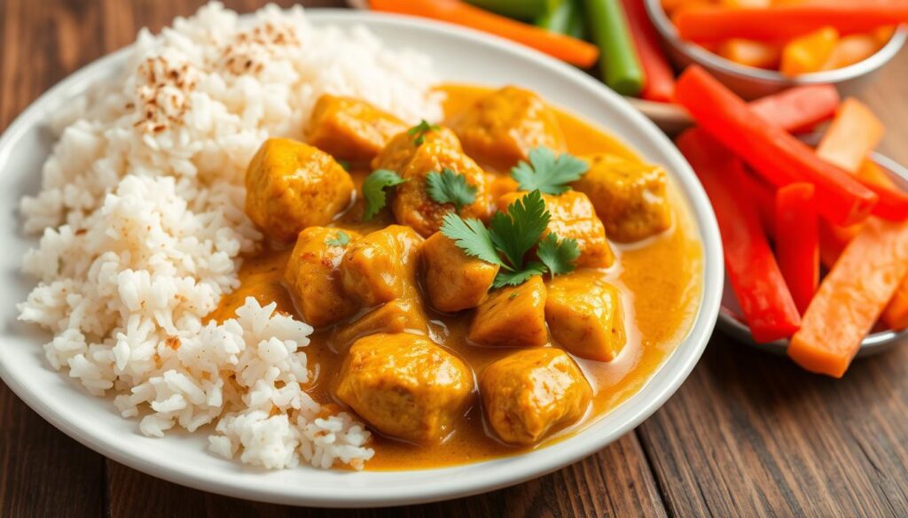 poulet au curry et lait de coco