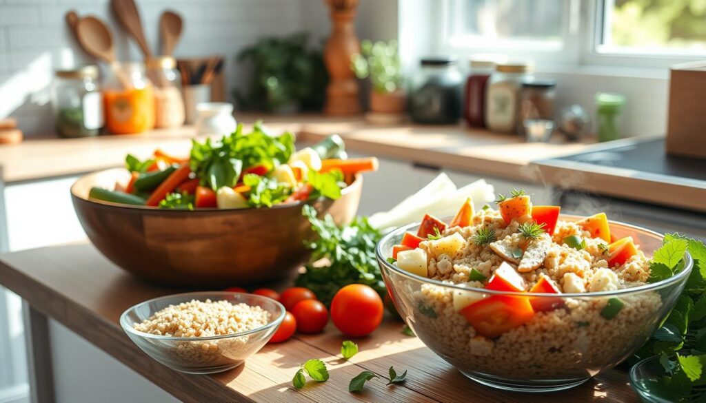 repas légers en cuisine saine