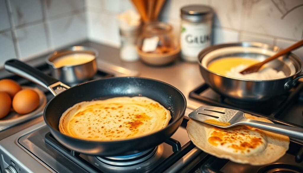 cuisson des crêpes